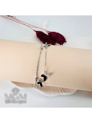 Ulora Rodyum Çelik Bileklikler 16+5 cm Uzatma Payı - KBL0097