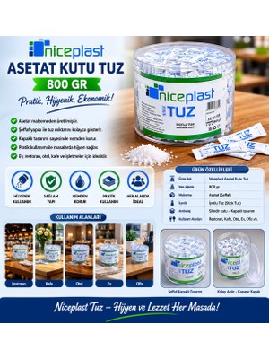 Niceplast Nicepalst Asetat Kutu Tuz 800 Gr.
