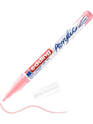 Edding İnce Uçlu Akrilik Markör Leylak 1-2 Mm’Lik İnce Yuvarlak Uç 1 Adet