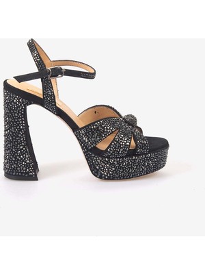 Hawen Angels Kadın Saten 12,5 cm Platform Topuklu Taşlı Gece & Abiye Ayakkabı 380-75