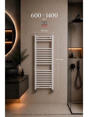 Dg Therm Beyaz 600*1400 Havlupan 20 Borulu 60*140 cm Havlupan