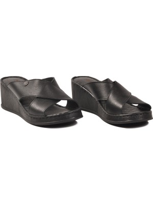 Pierre Cardin PC-54801 Z Siyah Kadın Topuklu Terlik