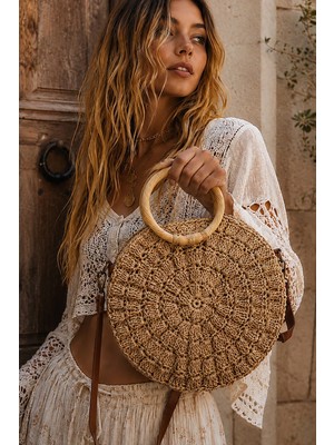 Külah Solea™ Handwoven Doğal Örgü Bohem Omuz Çantası