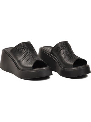 Pierre Cardin PC-54610 Z Siyah Kadın Topuklu Terlik