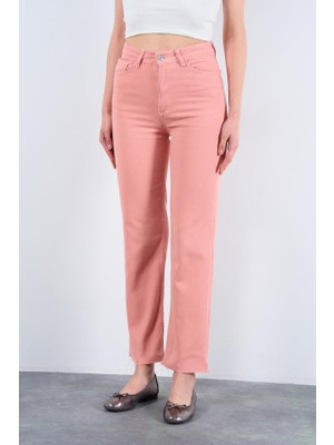 Viastill Strong Düz Pantolon - Pudra