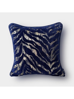 Lidoma Home "navy Zebra" Desenli Kırlent Kılıfı - 45X45 - Gold