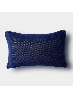 Lidoma Home "navy" Dokulu Desenli Kırlent Kılıfı - 30X50 -Gold
