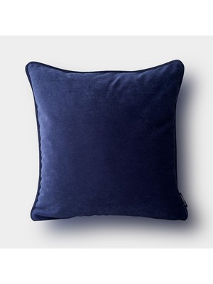 Lidoma Home "navy"  Kadife Dokulu Düz Kırlent Kılıfı - 45X45
