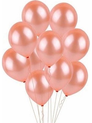 Niyet Balon - Rose Gold Metalik Balon - 100 Adet