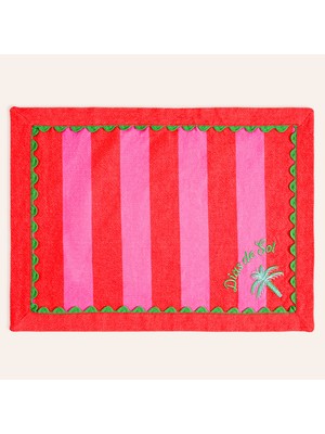 Zsa Zsa Zsu Nilüfer Pembe - Kırmızı Amerikan Servis 35x50 Cm