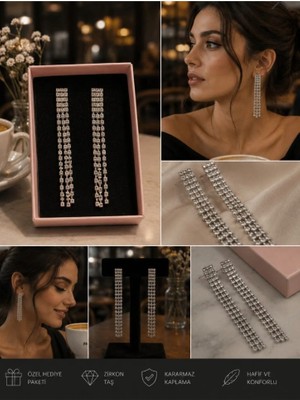 Estilo Pırlanta Sallantılı Parlakküpe