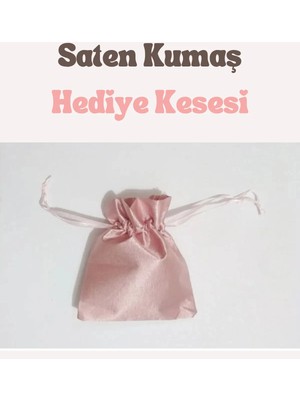 Malinka 20 Adet Pembe Saten Lüks Bez Kına Düğün Mevlüt Sünnet Hediye Kesesi Çanta