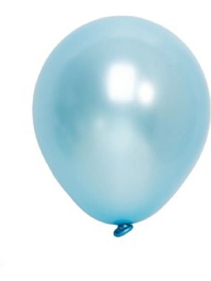 Niyet Balon - Mavi Metalik Balon - 100 Adet