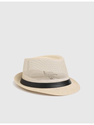 İLVİ Vasilisa Hasır Unisex Krem Şapka