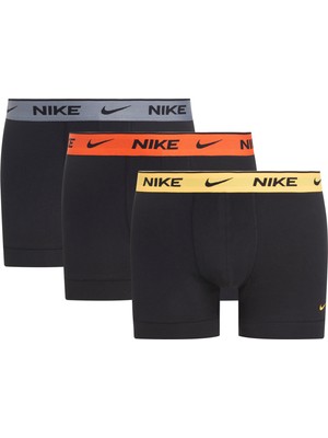 Nıke Erkek Nike Marka Logolu Elastik Bantlı Günlük Kullanıma Uygun Siyahrenklibant Boxer 0000KE1008 Msk