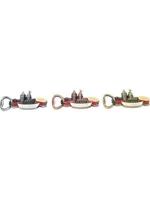 Kont Metal Istanbul Temalı Yöresel Magnet Açacak Model 3