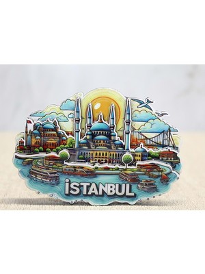 Yvz Store Ahşap Istanbul Temalı Magnet