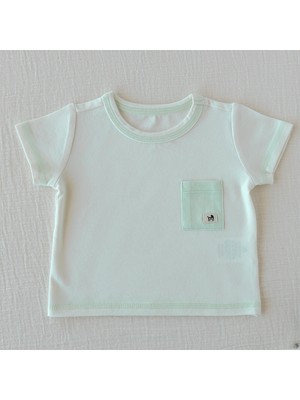 Mimu Baby Bambu Cep Detaylı Karyokalı Bebek Pijama Üstü - Krem