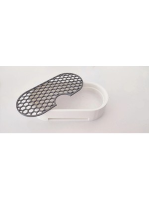 Sska Plastik Mutfak Banyo Süzgeçli Dekoratif Sabunluk Kalıp Sabun Standı 13 x 6,5 x 3 cm