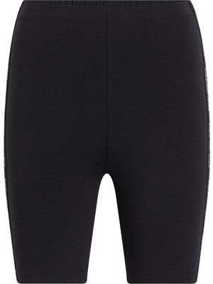 Calvin Klein Calvın Kleın Kadın Marka Logolu Elastik Bantlı Yüksek Belli Nefes Alabilen Kumaşlı Sportif Görünümlü Siyah Şort J20J223137 Beh
