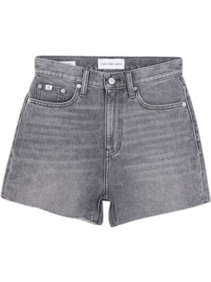 Calvin Klein Calvın Kleın Kadın Marka Logolu Şık Görünüşlü Kot Denim Kumaş Kısa Kapri Pantolon Koyu Gri Kapri J20J223508 1bz