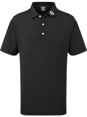 Footjoy Stretch Pique Solid Çocuk T-Shirt Siyah 92745