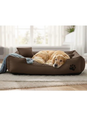 Empressco Mavi Vitrin Ultrasoft Büyük Irk Köpek Yatağı Yıkanabilir Yüksek Kaliteli Kumaş Pati Işlemeli - Fiyatı, Yorumları