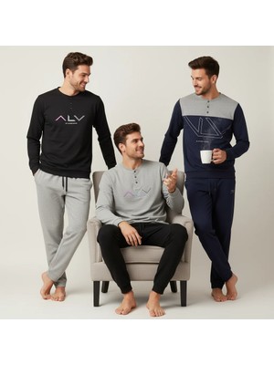 Bonbon Erkek Pamuklu Bohçalık ve Çeyizlik 3 Adet 2'li Pijama Takımı BB2481