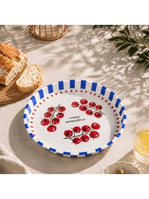 Sarkap Home 26 cm Rosso Pomodoro Mavi Meyve Tabağı