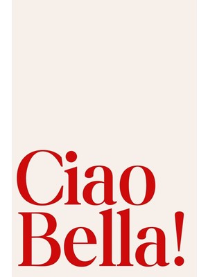 Maki Home Makiteks 41X41 cm Ciao Bella Desenli Kırlent Kılıfı - Italyan Tarzı Eğlenceli Motto Baskılı Dekoratif Yastık Kılıf
