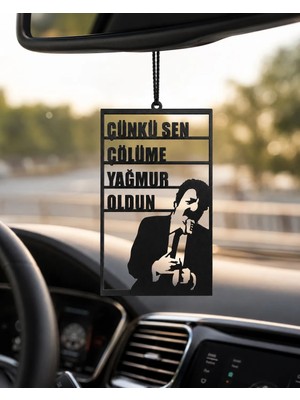 Karbonsoft Araba Süsü Ahşap Müslüm Gürses Dikiz Aynası Süsü Hediyelik Eşya Oto Aksesuar