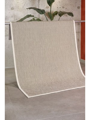 Akbel Halı Vicenza 2821 Krem Kaymaz Tabanlı Yıkanabilir Dekoratif Şık Sisal Halı