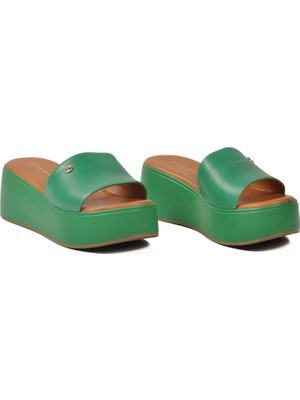 Pierre Cardin PC-54640 Z Yeşil Kadın Terlik