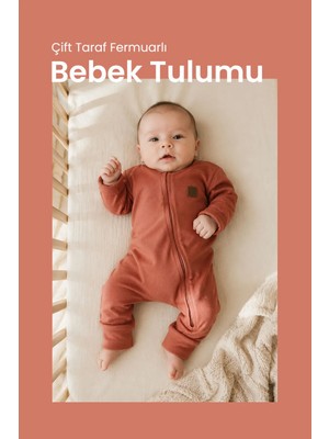 Çift Taraf Fermuarlı Bebek Tulumu Tulum