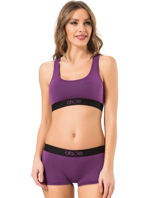 Obje Kadın Mor Penye Sporcu Modal Boxer