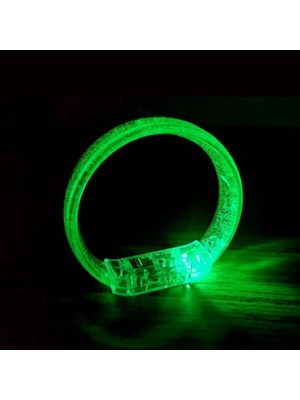 Uravas Store Mey Ithalat® Yeşil LED Işıklı Baskı Yapılabilen Pilli Bileklik Bilezik 1,5 cm Genişlik