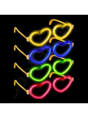 Uravas Store Mey Ithalat® Glow Kalpli Fosforlu Gözlük 6’lı Renkli Set – Neon Parti
