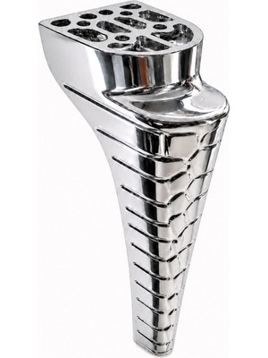 Nzb Krom Renk Sert Plastik Ayak 19 cm Mobilya Kanepe Koltuk Sehpa Dolap Ayağı Modern Tasarım