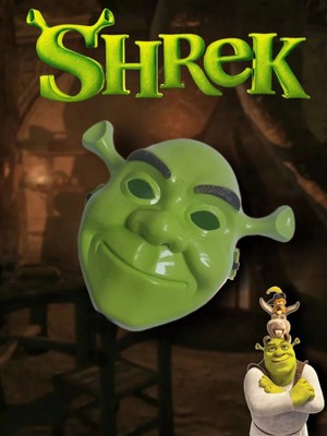 Uravas Store Mey Ithalat® Yeşil Shrek Maskesi 21X25 cm