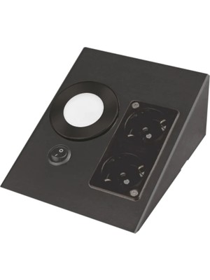 Cata CT-5110G Ledli Üçgen Spot Siyah Çift Prizli 3200K