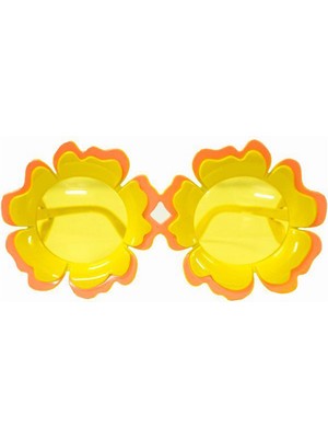 Uravas Store Mey Ithalat® Papatya Şekilli Turuncu Sarı Renkli Hawaii Konsept Parti Gözlüğü 15X7 cm