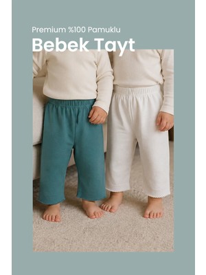 Premium %100 Pamuklu Bebek 2li Tayt Bebek Pantolon
