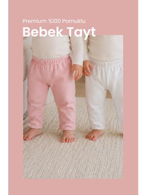 Premium %100 Pamuklu Bebek 2li Tayt Bebek Pantolon