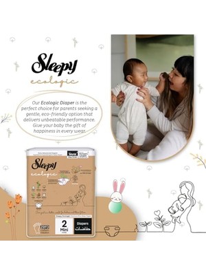 MWX Teknoloji Ecologic Ekonomik Paket Bebek Bezi 2 Numara Mini 68 Adet