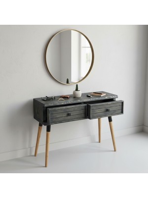 Mobenta Stria Entry: Modern Masif Dresuar 2 Çekmeceli Antre Konsolu - 120X31.5 An