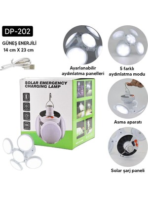 Mudanis 4lü Katlanır Solar Lamba