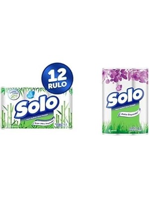 MWX Teknoloji Solo Tuvalet Kağıdı Bambu Katkılı 12'li ve Solo Kağıt Havlu 12'li