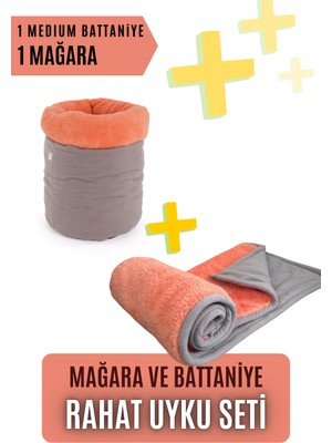 Empressco Pawdaz Rahat Uyku Seti - Şeftali Mağara ve Medium Battaniye - Fiyatı, Yorumları