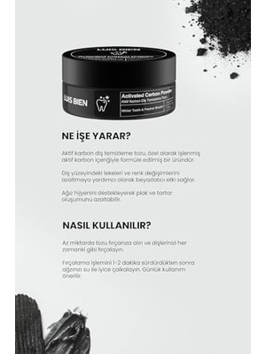 MWX Teknoloji Luis Bien Aktif Karbon Diş Temizleme Tozu 50 gr