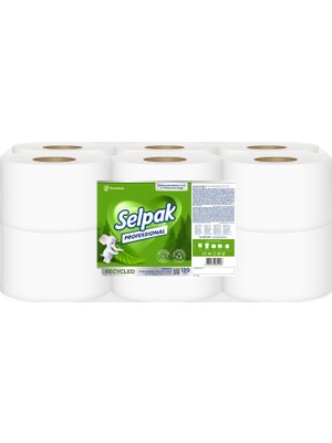 MWX Teknoloji Selpak Professional Recycled Içten Çekmeli Tuvalet Kağıdı, 120 Metre